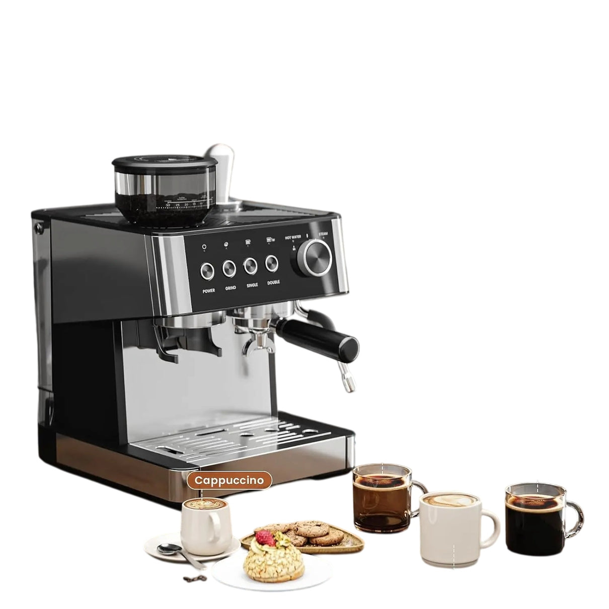 20 Bar Espresso Machine with Grinder Home Espresso Coffee Maker