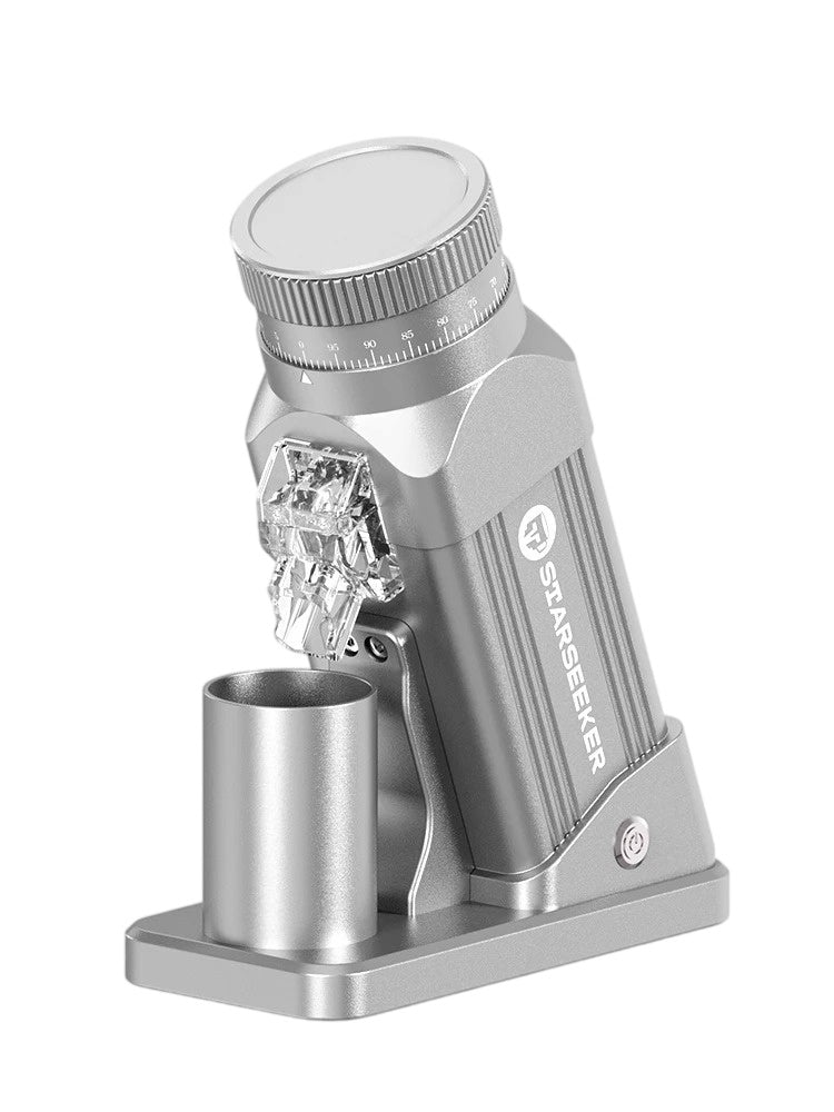 64mm Espresso Titanium Flat Burr Coffee Grinder Stepless Adjustment