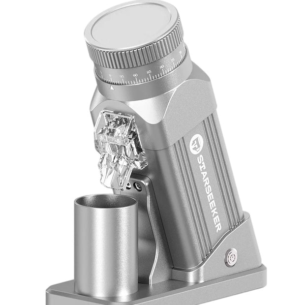 64mm Espresso Titanium Flat Burr Coffee Grinder Stepless Adjustment