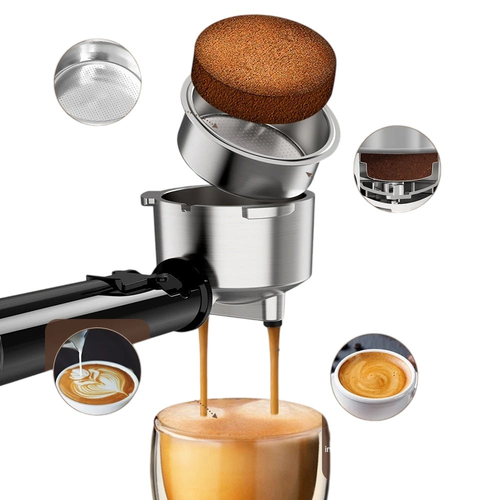 20 Bar Semi-Automatic Coffee Maker Stainless Steel Espresso Machine
