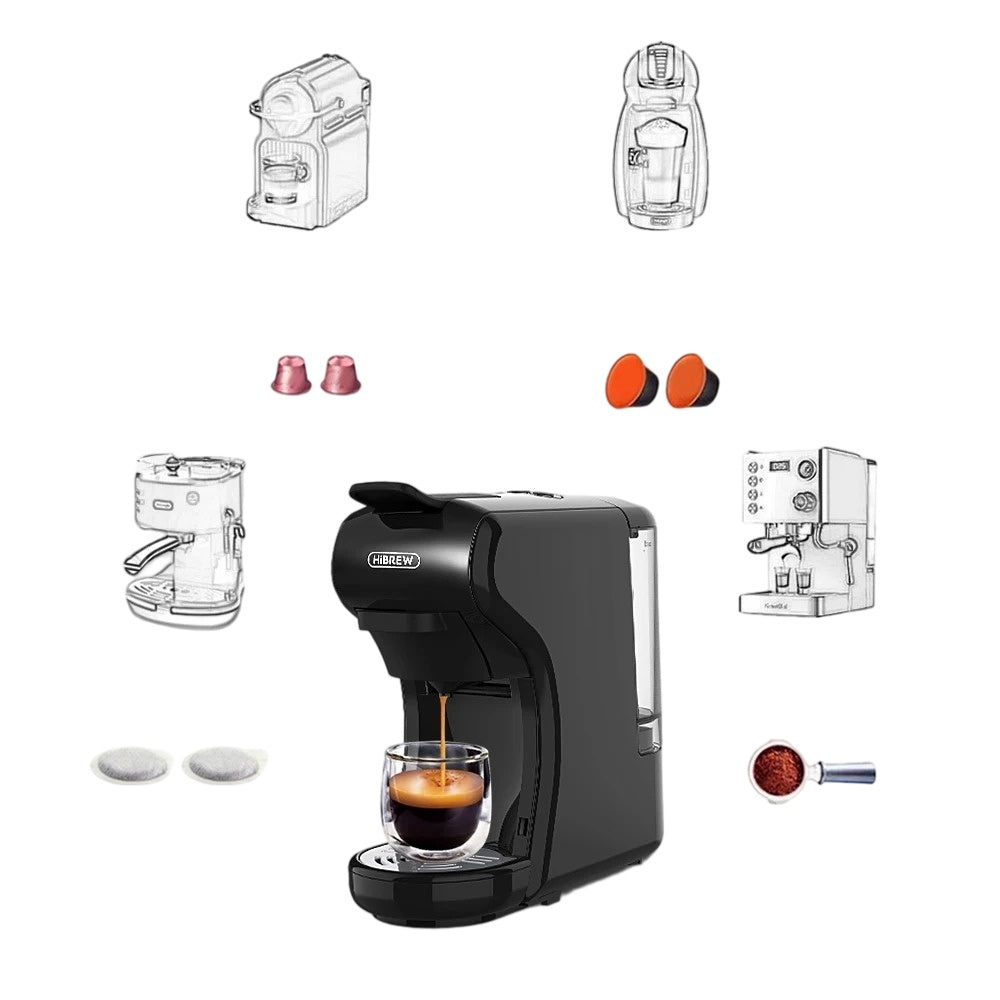 19 Bar 4-in-1 Hot & Cold Capsule Coffee Maker Espresso Pod Machine