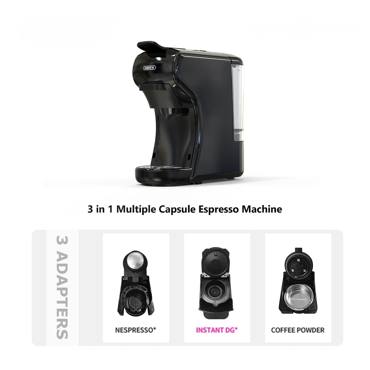 19 Bar 4-in-1 Hot & Cold Capsule Coffee Maker Espresso Pod Machine