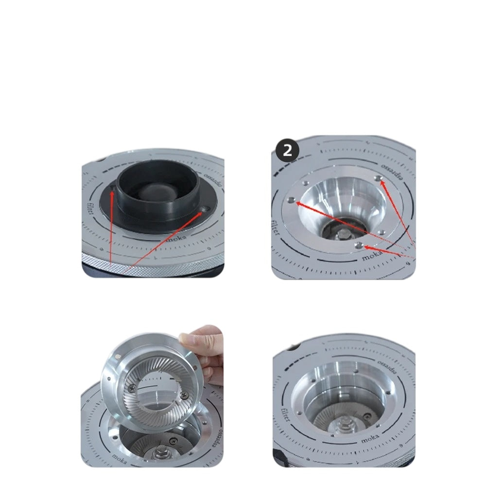 64mm Commercial Coffee Grinder Stainless Steel Flat Burr