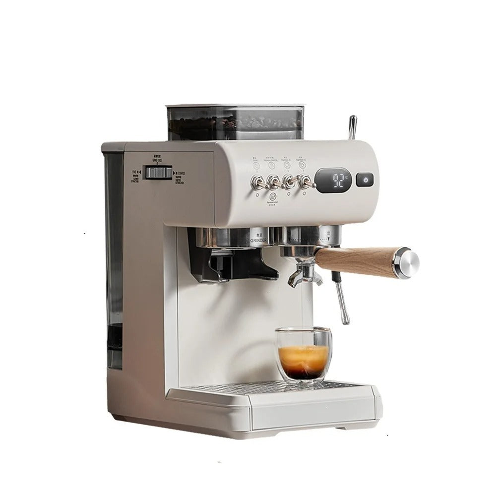 Semi-Automatic Espresso Coffee Machine Built-In Grinder