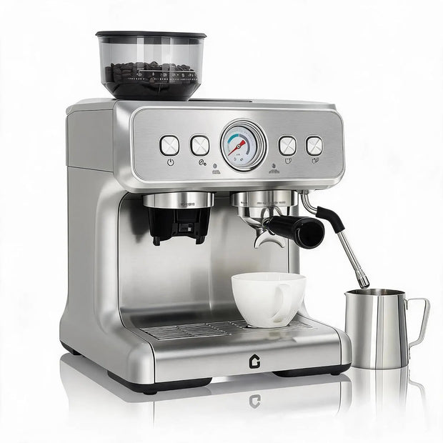 20 Bar Stainless Steel Espresso Machine with Grinder Pressure Maker