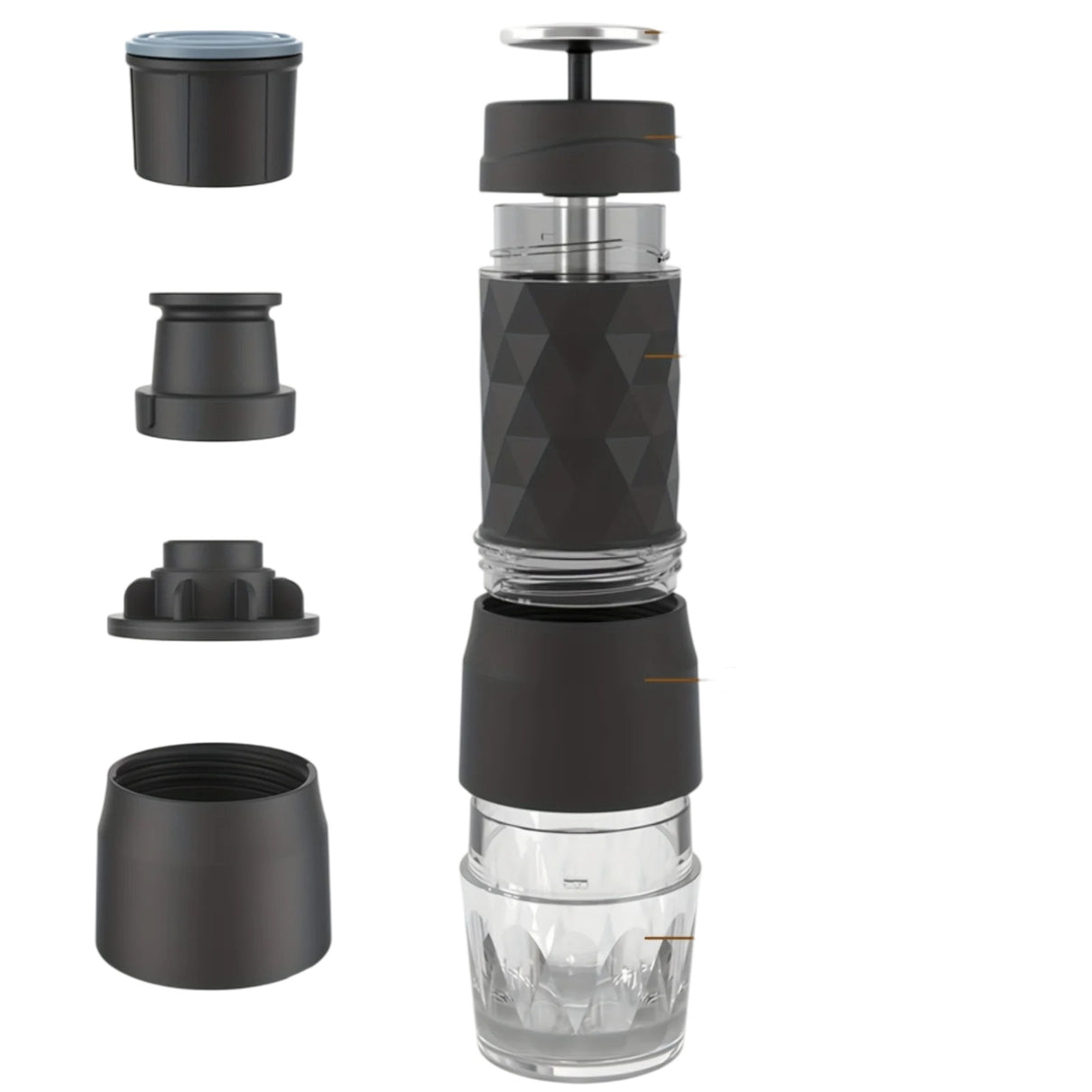 3-in-1 Portable Espresso Machine Hot & Cold Water Manual Coffee Maker