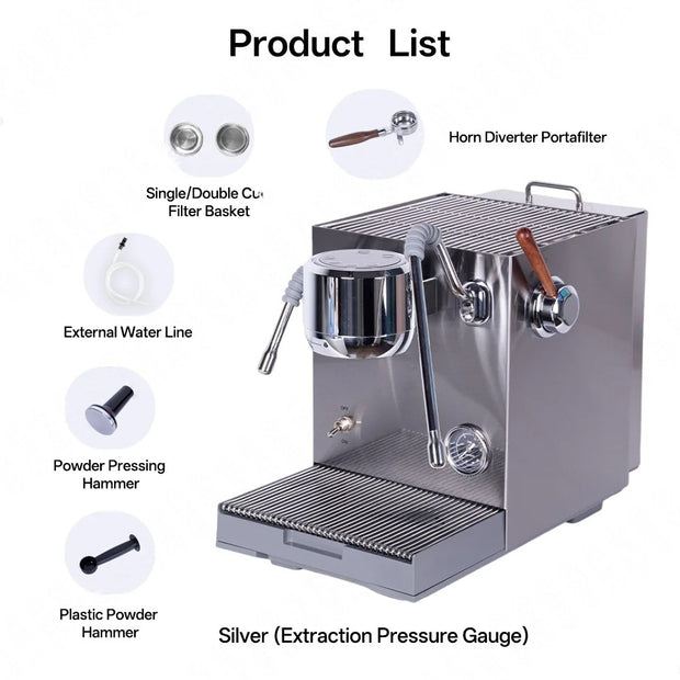 9 Bar Espresso Machine Triple Boiler, Dual Pump, OLED Display