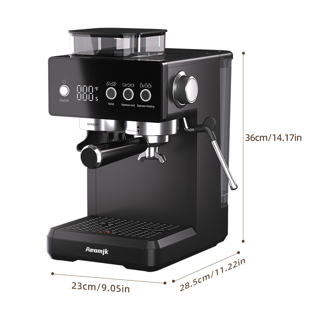 Semi-Automatic Espresso Coffee Machine Built-In Grinder