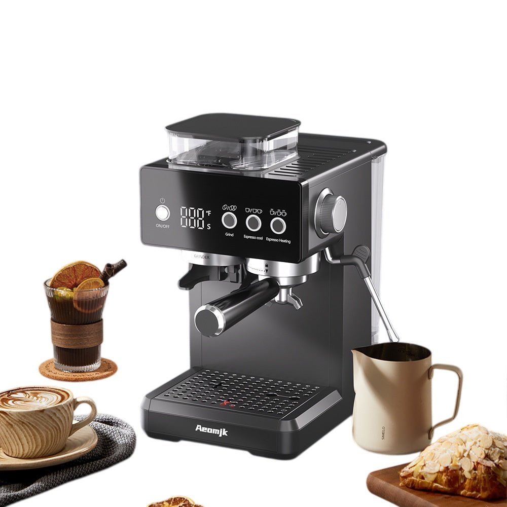 Semi-Automatic Espresso Coffee Machine Built-In Grinder