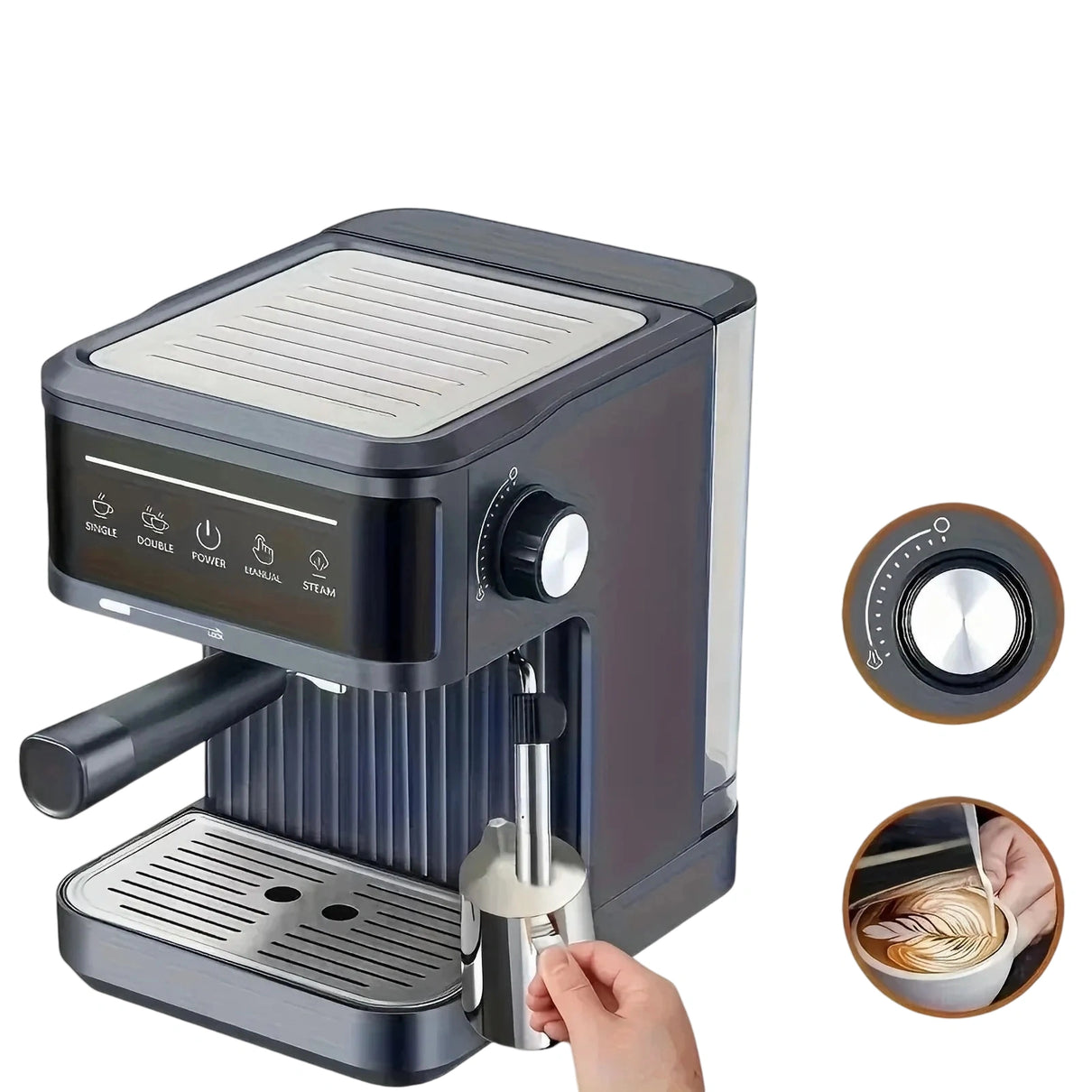 20 Bar Home Coffee Machine with Grinder Energy-Saving Espresso Maker