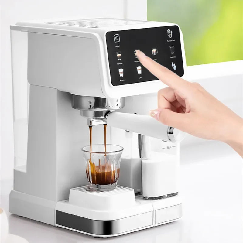 220V Touchscreen Espresso Coffee Machine 20 Bar Home Coffee Maker