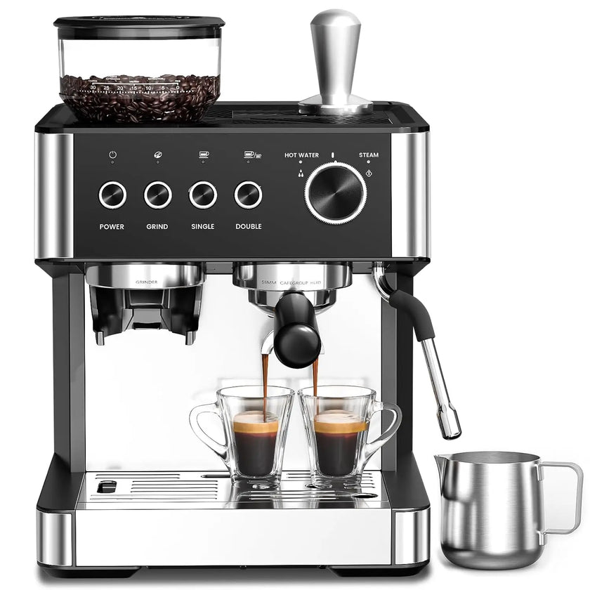 20 Bar Espresso Machine with Grinder Home Espresso Coffee Maker