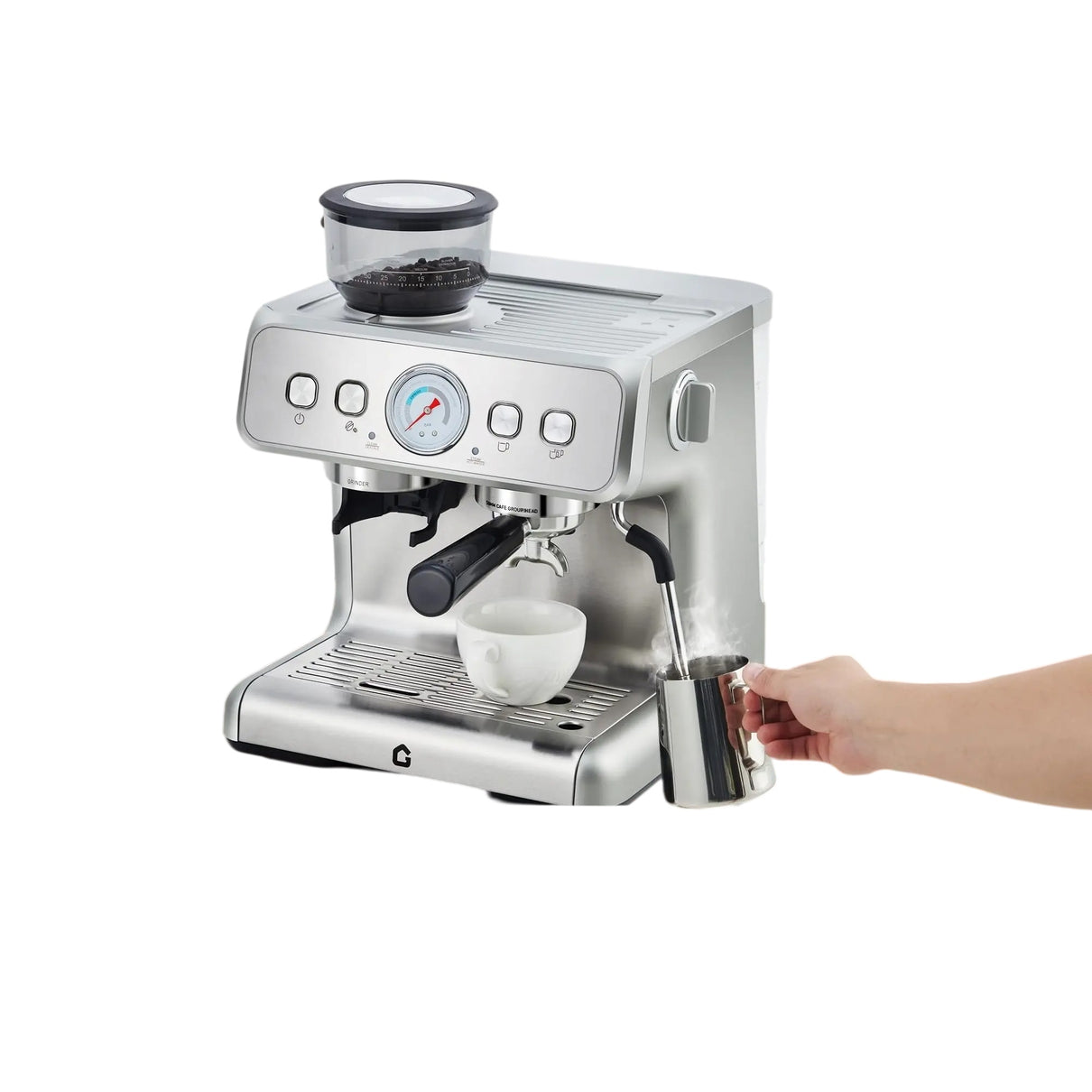 20 Bar Stainless Steel Espresso Machine with Grinder Pressure Maker