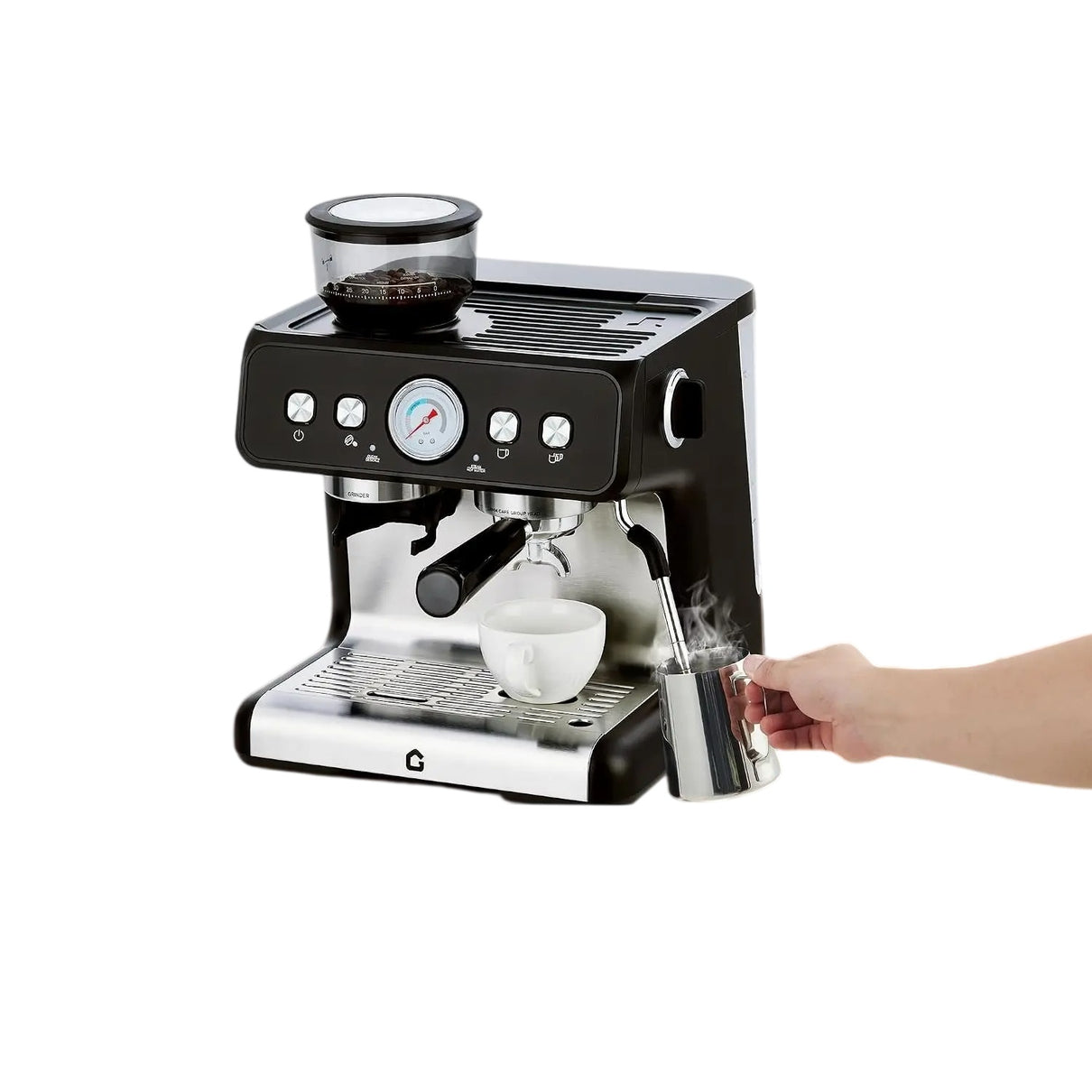 20 Bar Stainless Steel Espresso Machine with Grinder Pressure Maker