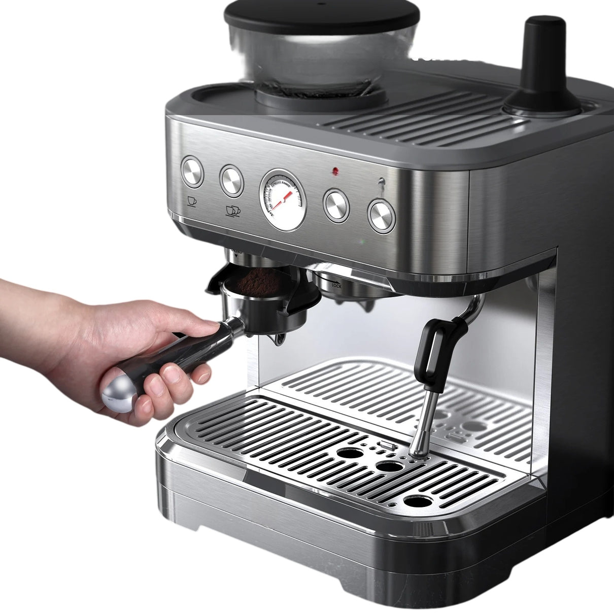 15 Bar Espresso Machine with Grinder Coffee Maker